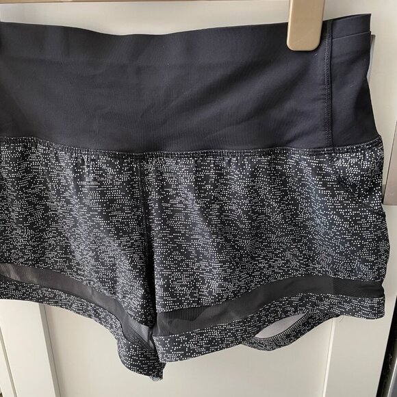 Lululemon Pace Perfect Short (3") Running Activewear Lined Soundwave Blk Wht 6 - Picture 3 of 11